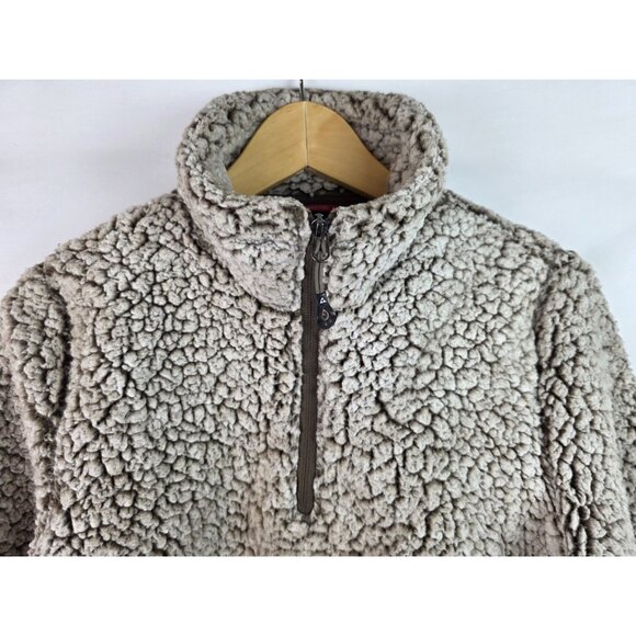 Gerry Womens Sweatshirt Size Small Brown Sherpa 1/4 Zip Long Sleeve Pullover - Picture 10 of 12